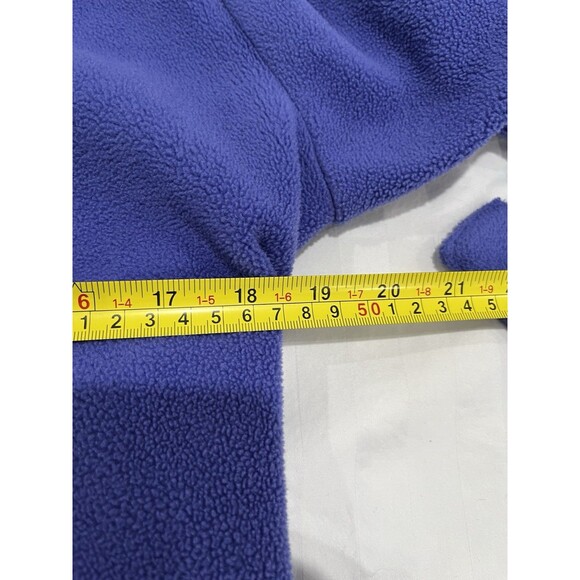 EUC LL Bean Fleece Robe Kids Small 8 Blue Long Sleeve Pockets Wrap Sash 212316 - Picture 7 of 7